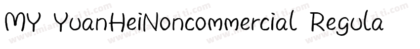 MY YuanHeiNoncommercial Regular字体转换